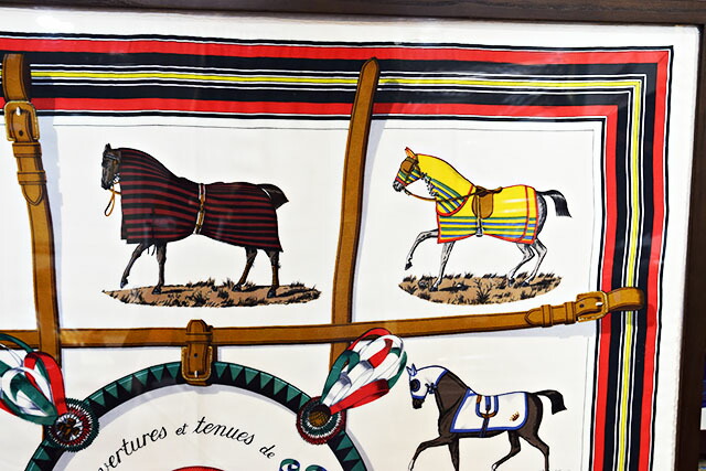 楽天市場】エルメス HERMES シルクスカーフ 額入り カレ 90×90