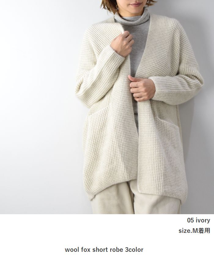 楽天市場】evam eva(エヴァムエヴァ)wool fox short robe 3colormade