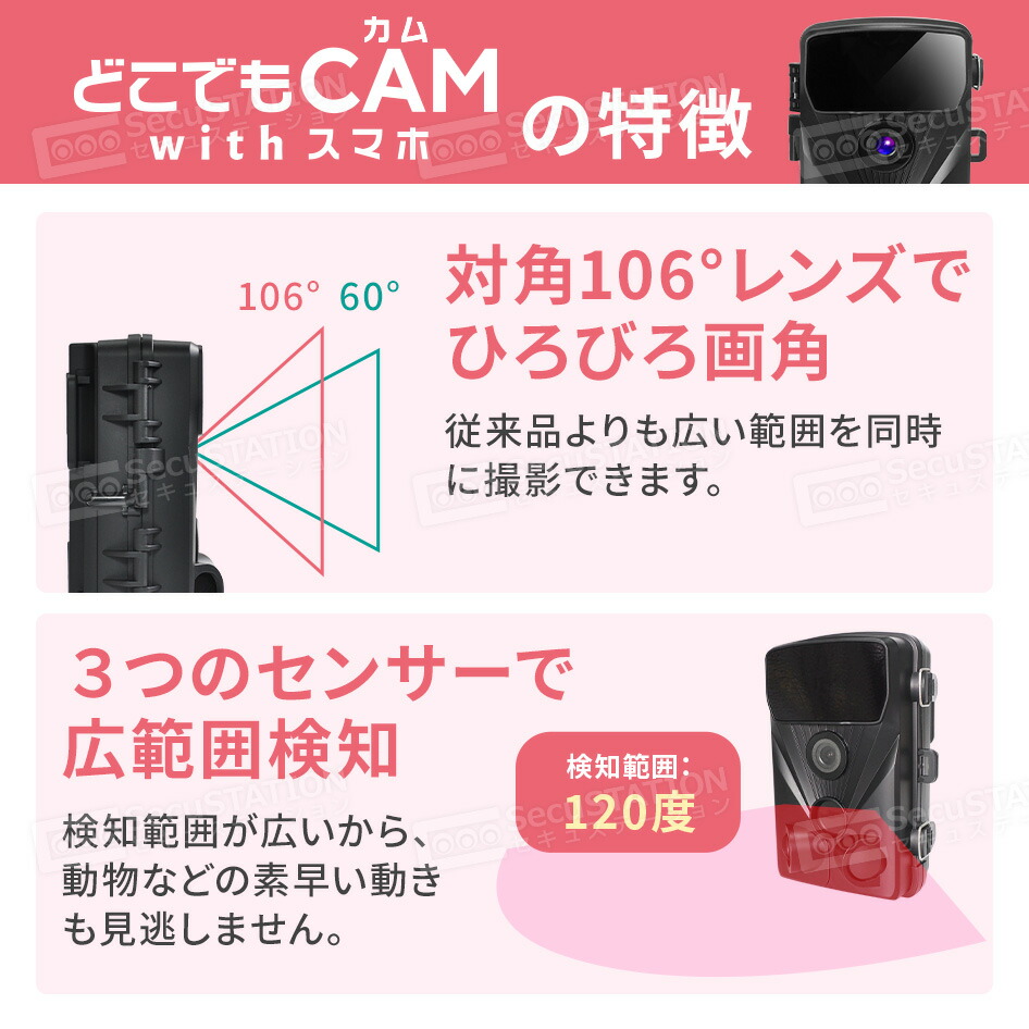 楽天市場】【スマホ対応☆トレイルカメラ どこでもCAM】 防犯カメラ