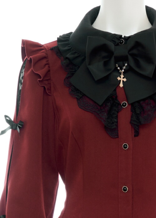 楽天市場】袖スリットレースフリルセットアップ8/30 12:00 ブラック再