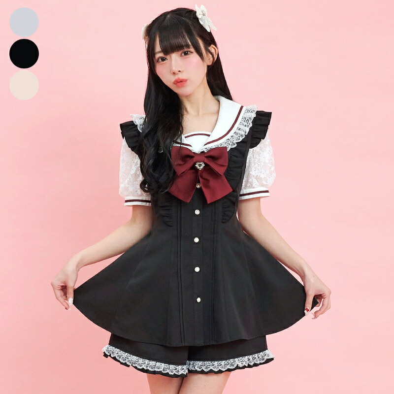 楽天市場】レースセーラー襟半袖セットアップ4/25 12:00 新色販売