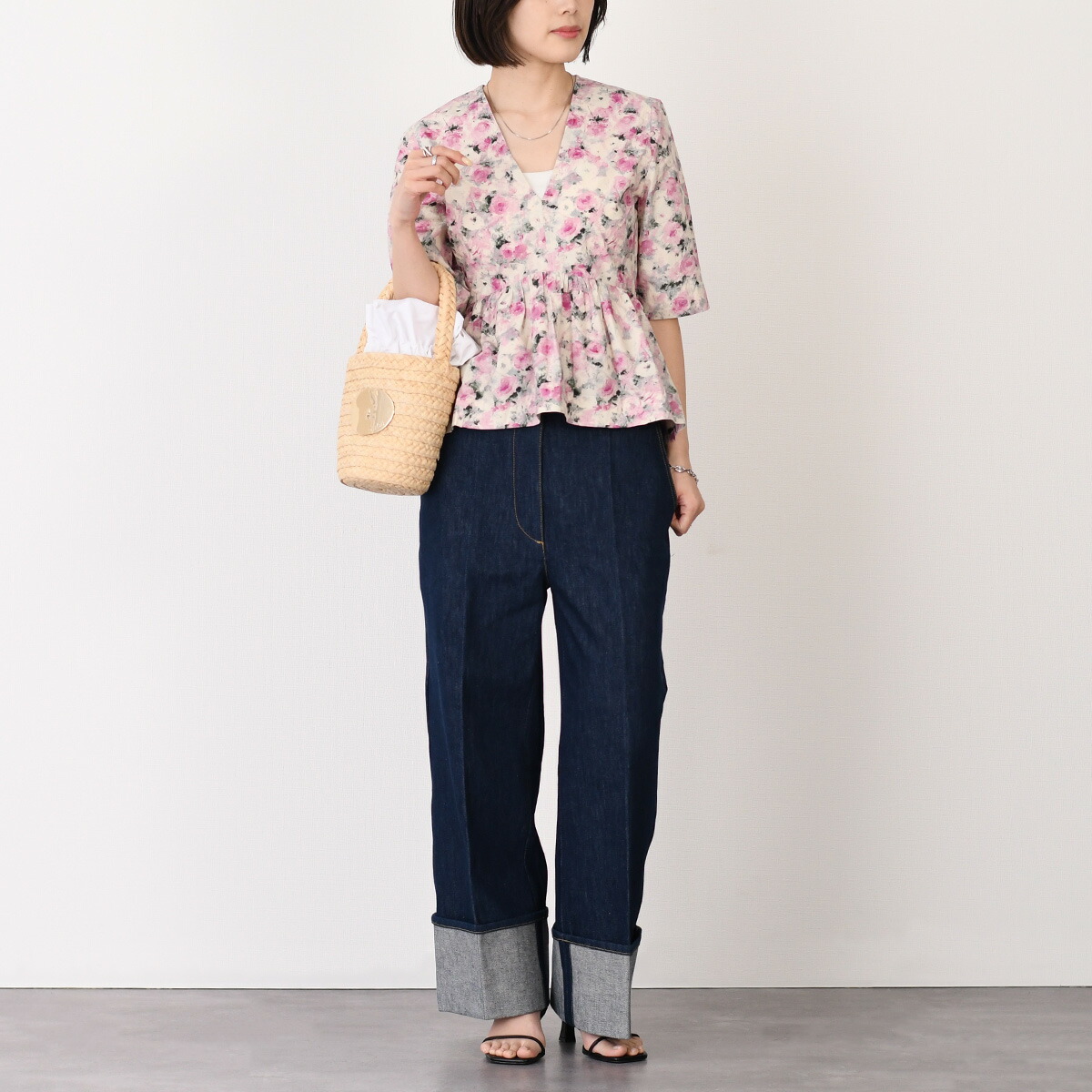 楽天市場】GANNI ガニー トップス フローラル ブラウス シャツ F8710