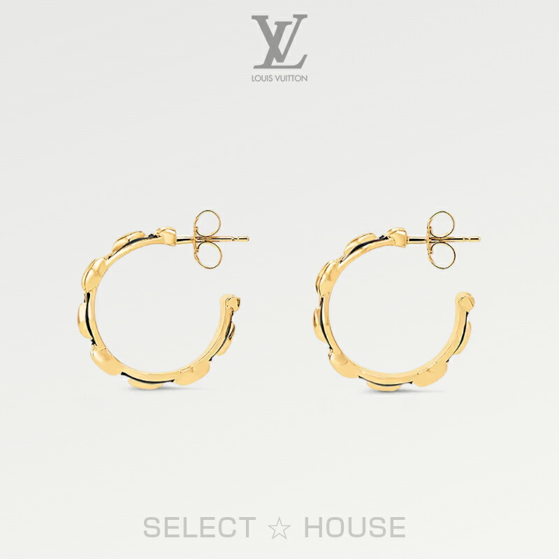 ルイヴィトン M01685 ピアス・マルタージュ スタッズ 片耳 キルティング