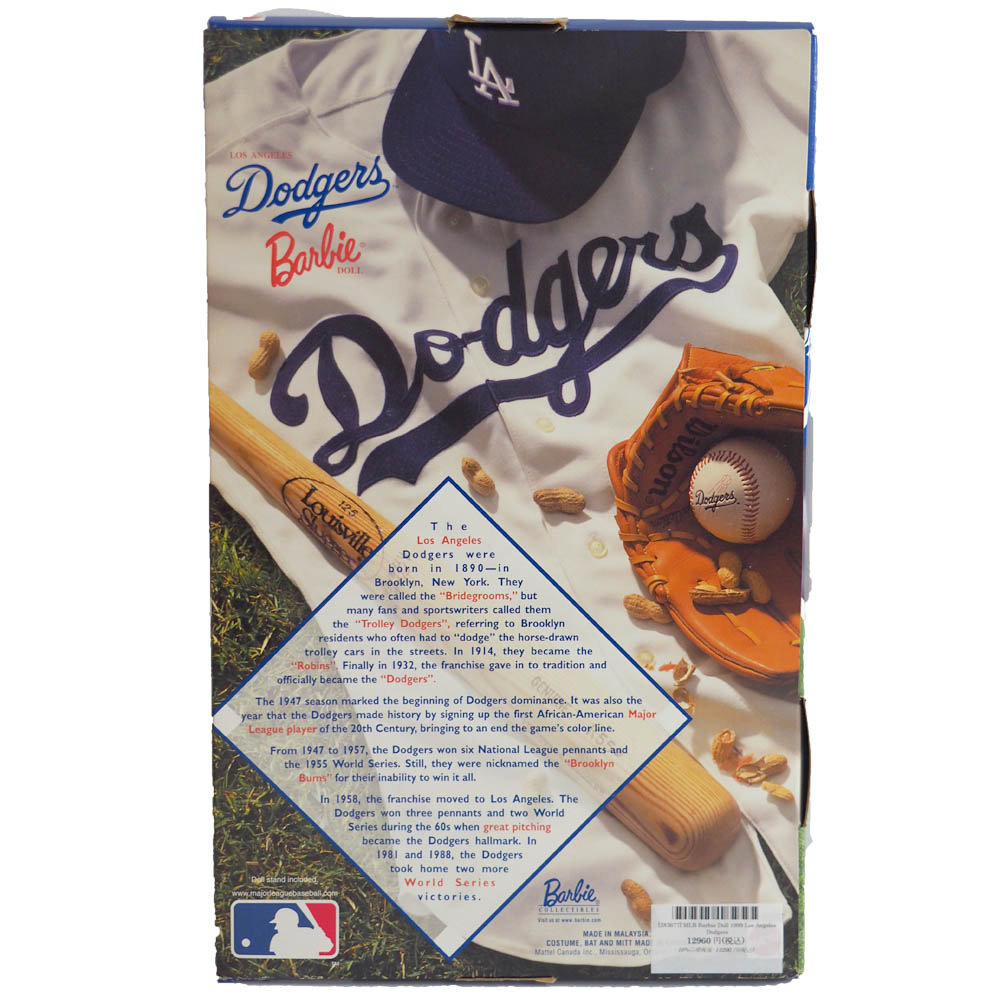 楽天市場】お取り寄せ MLB ドジャース バービー人形 1999年モデル