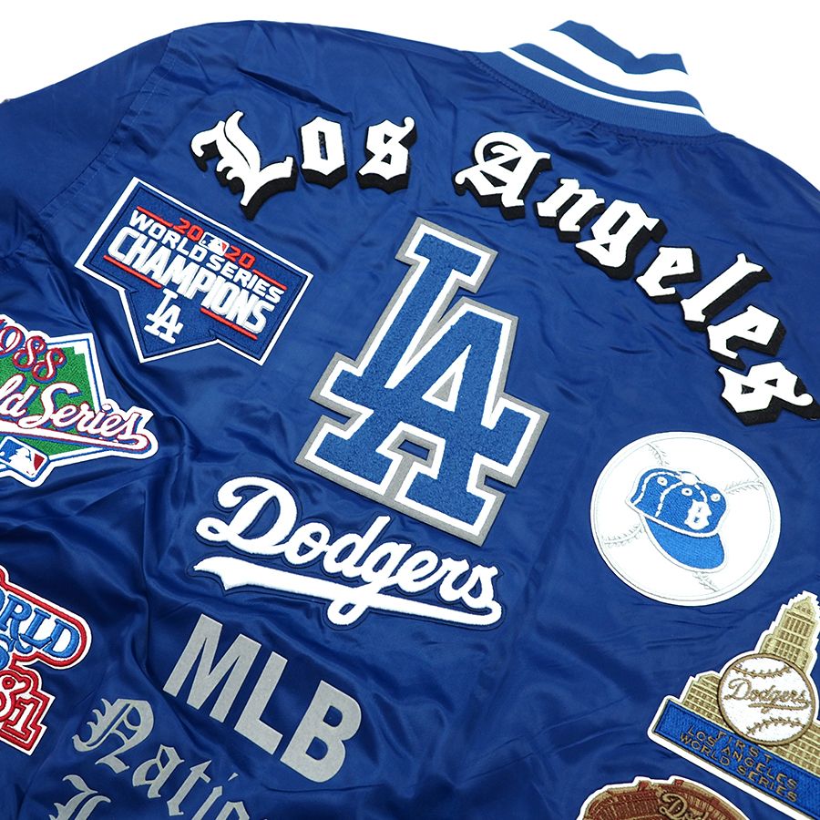 楽天市場】MLB ドジャース ジャケット Old English サテン Jacket Pro