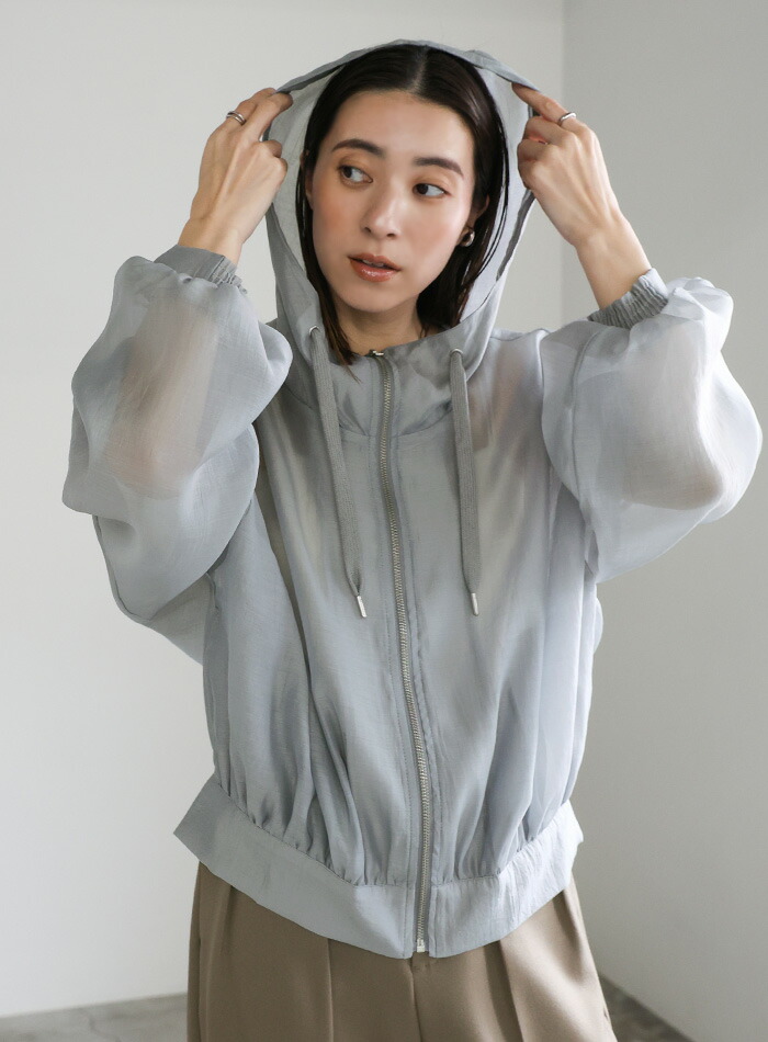楽天市場】【楽天限定】シアーフードパーカー / レディース 春夏
