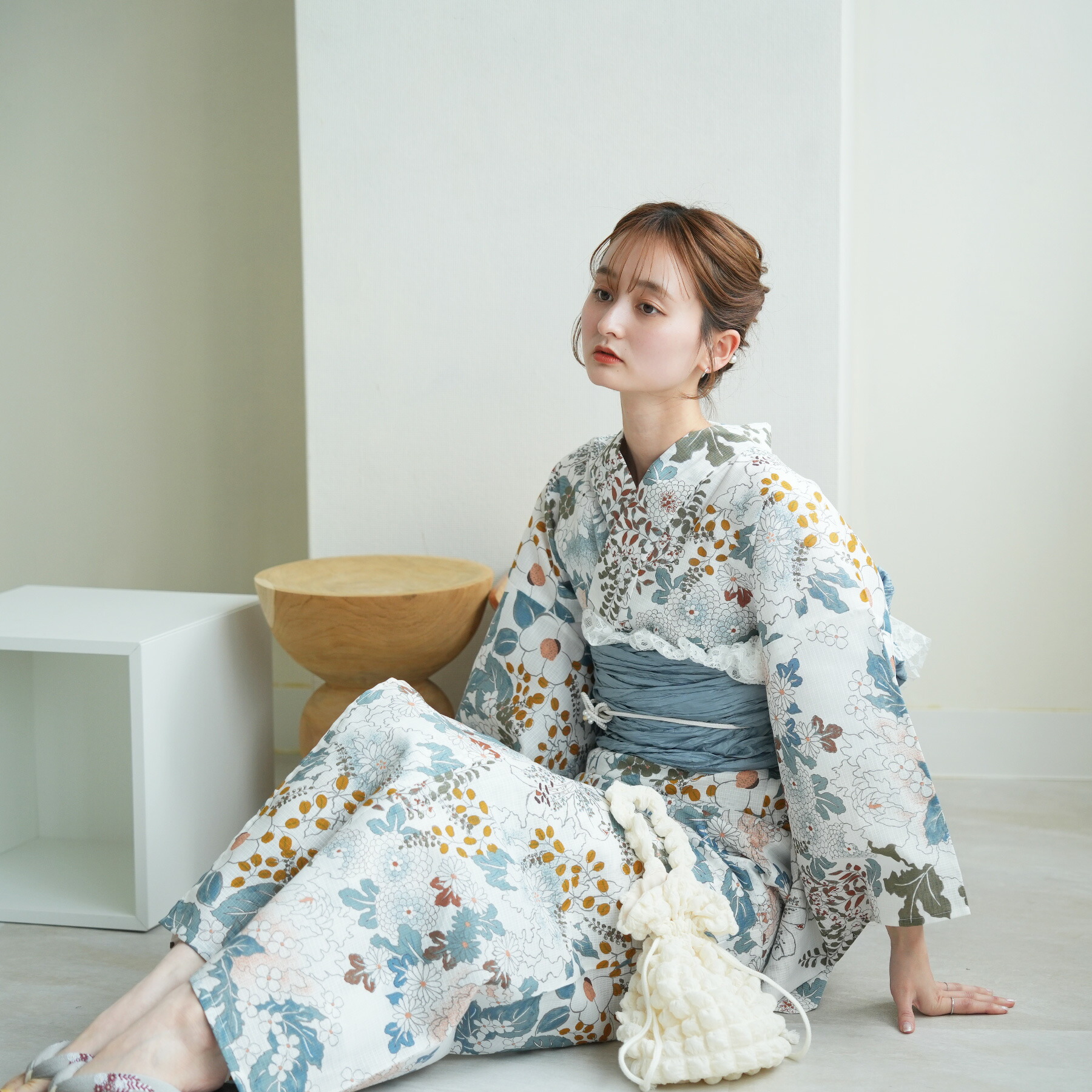 楽天市場】浴衣3点セット（浴衣/帯/下駄） utatane フリーサイズ（身長