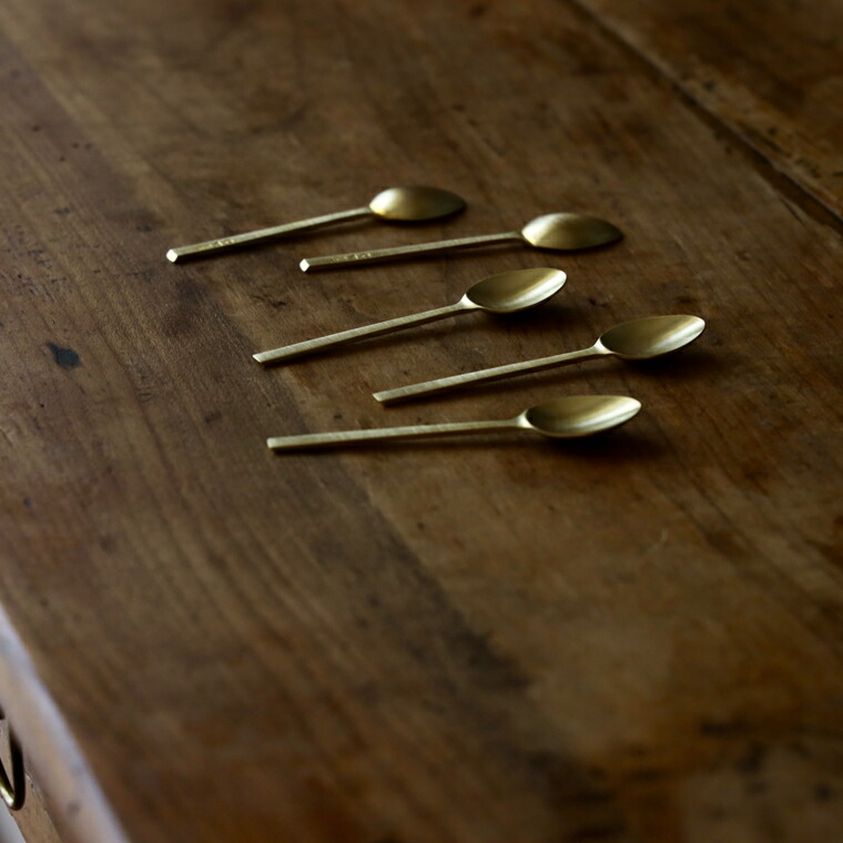 楽天市場】東屋 姫スプーン 【5本セット】 真鍮 おしゃれ ゴールド