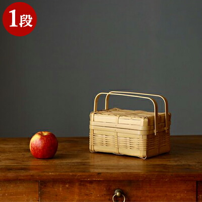 楽天市場】白竹の弁当かご 【 1段 長方形 】 竹かご 日本製 弁当箱 竹