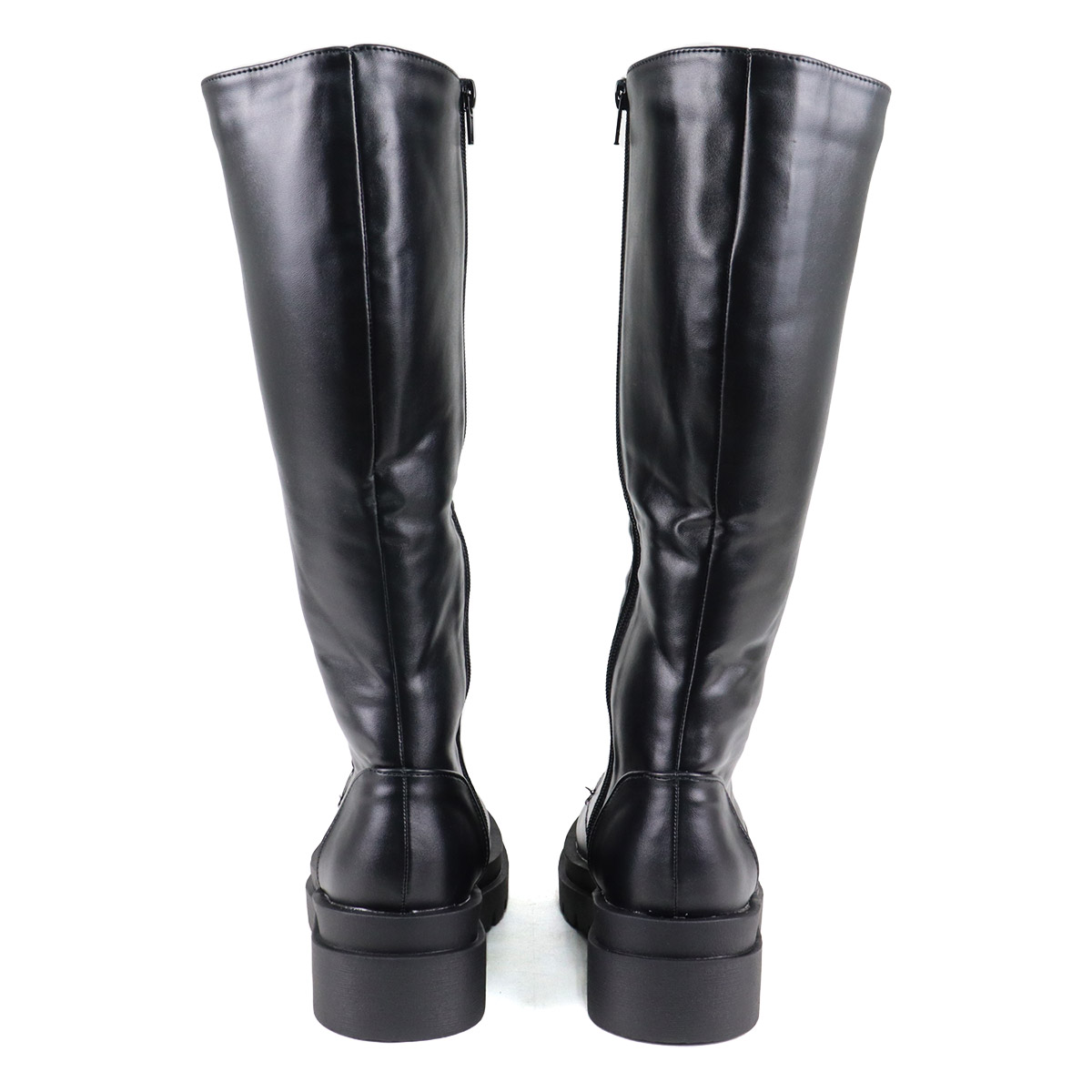 楽天市場】ブーツ レディース ロング 厚底 黒 メンズ レースアップ 5cm