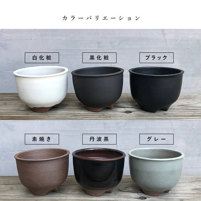 楽天市場】伝市鉢 コウロ型【グレー】3号 φ10cm×H7cm 植木鉢 陶器