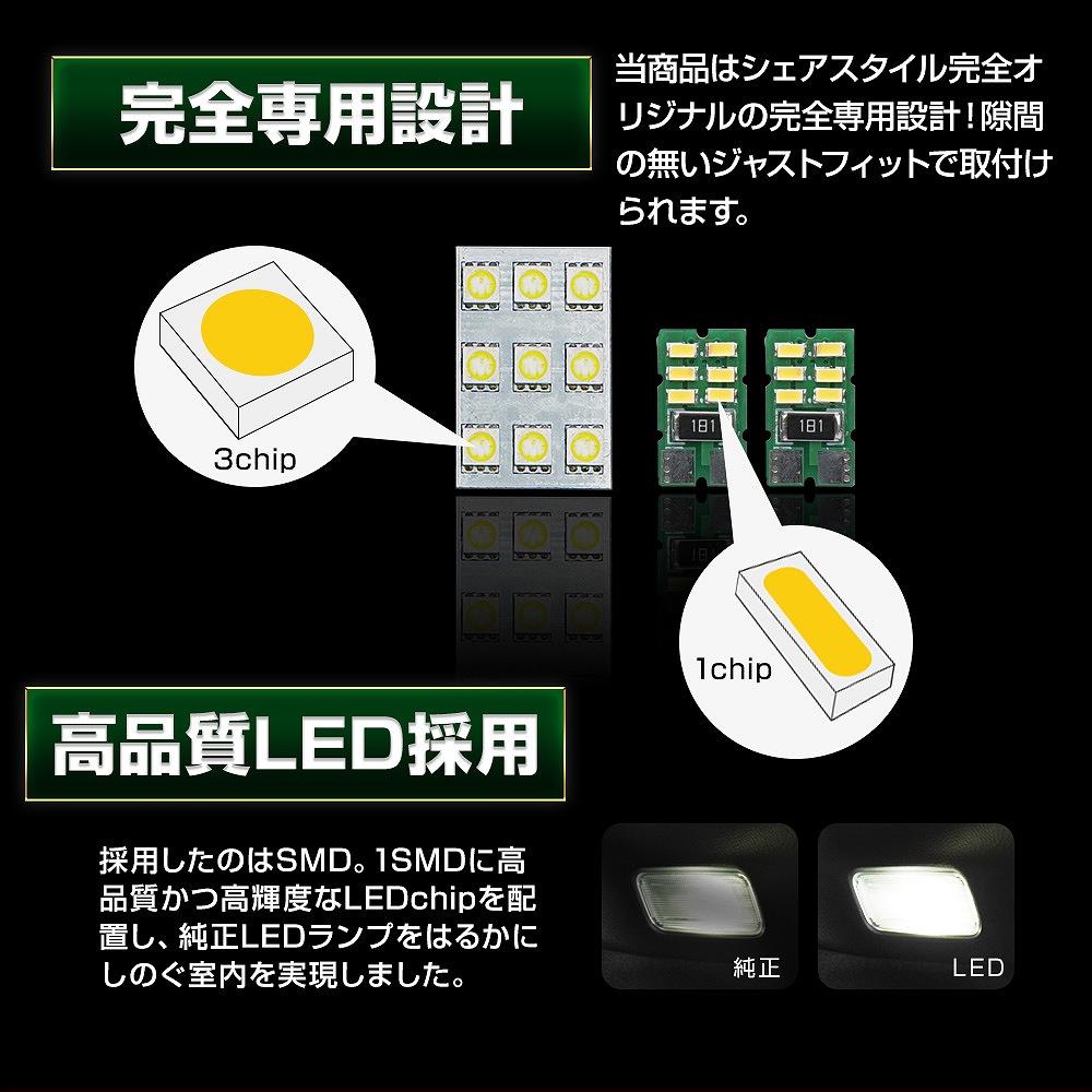 楽天市場】プリウス 60系 LED ラゲッジバニティランプセット3p 純正