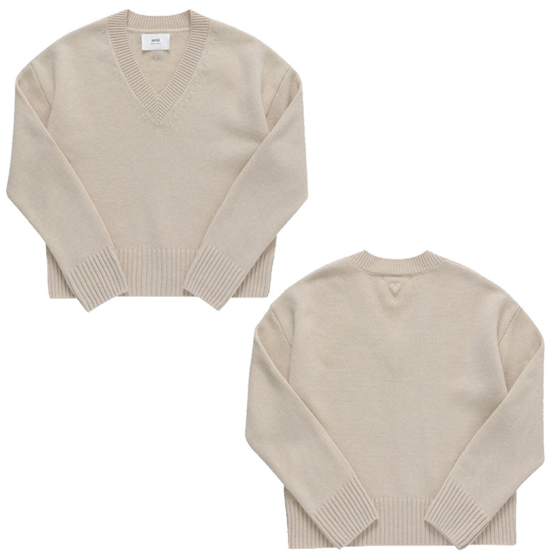 楽天市場】AMI PARIS アミパリス トナルハートロゴVネックニット TONAL
