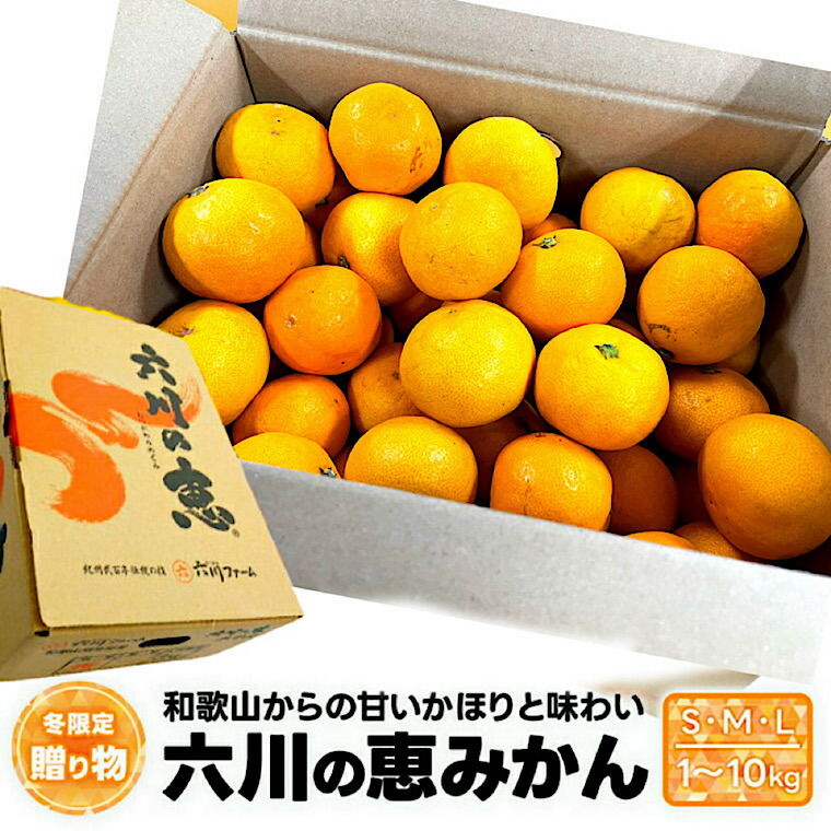 楽天市場】みかん 冬限定の贈り物！【六川の恵みかん産地箱】S・M 10kg
