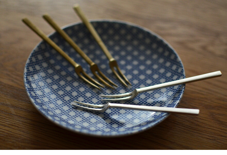 楽天市場】東屋 姫フォーク ヒメフォーク 真鍮銀メッキ 5本セット