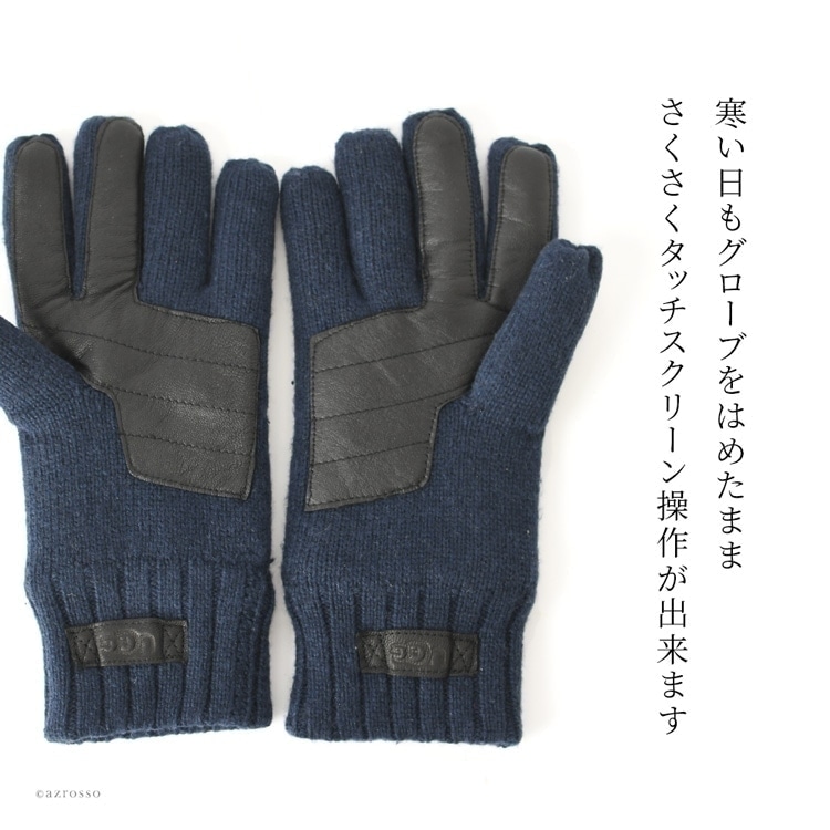 楽天市場】手袋 メンズ スマホ対応 UGG アグ 20093 ニット グローブ