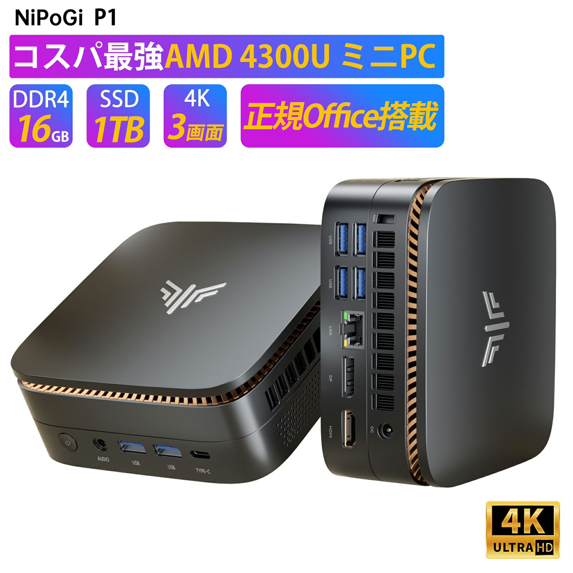 楽天市場】NiPoGi N100 Mini PC AK2PLUSの通販