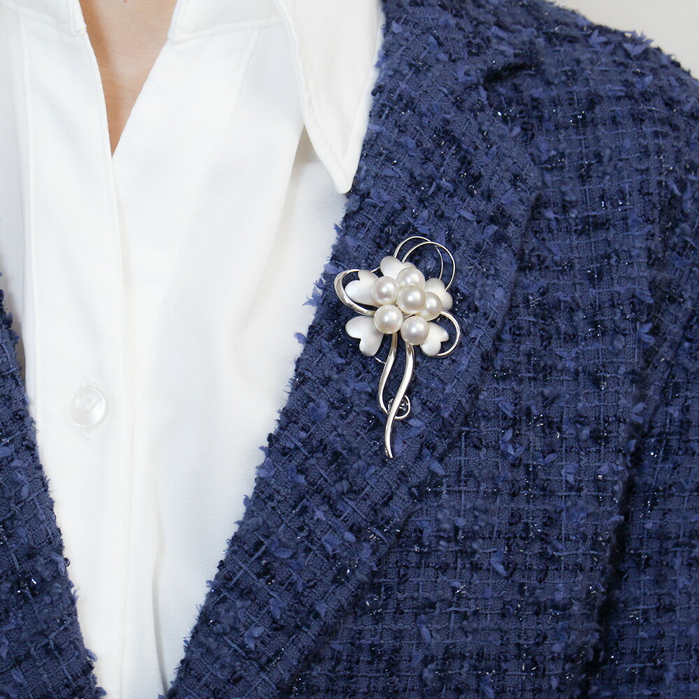 楽天市場】【本真珠】あこやパール ブローチ フォーマル セレモニー 冠