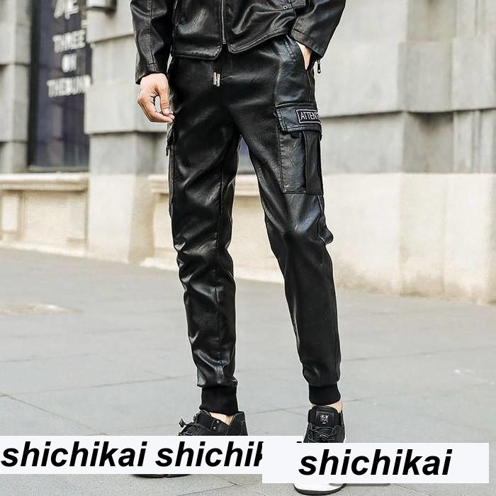 楽天市場】新生活 バイクパンツ カーゴ フェイクレザーパンツ メンズ