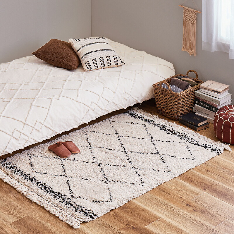 楽天市場】ウィルトン織ラグ BOHO ベニワレン 約133×190cm【約1.5畳