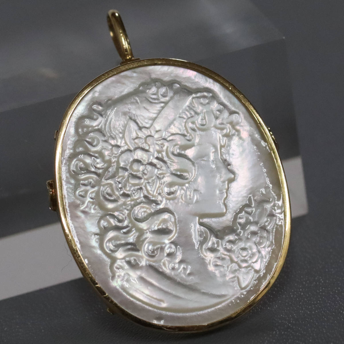 楽天市場】カメオ ブローチ k18（ペンダントトップ｜レディース