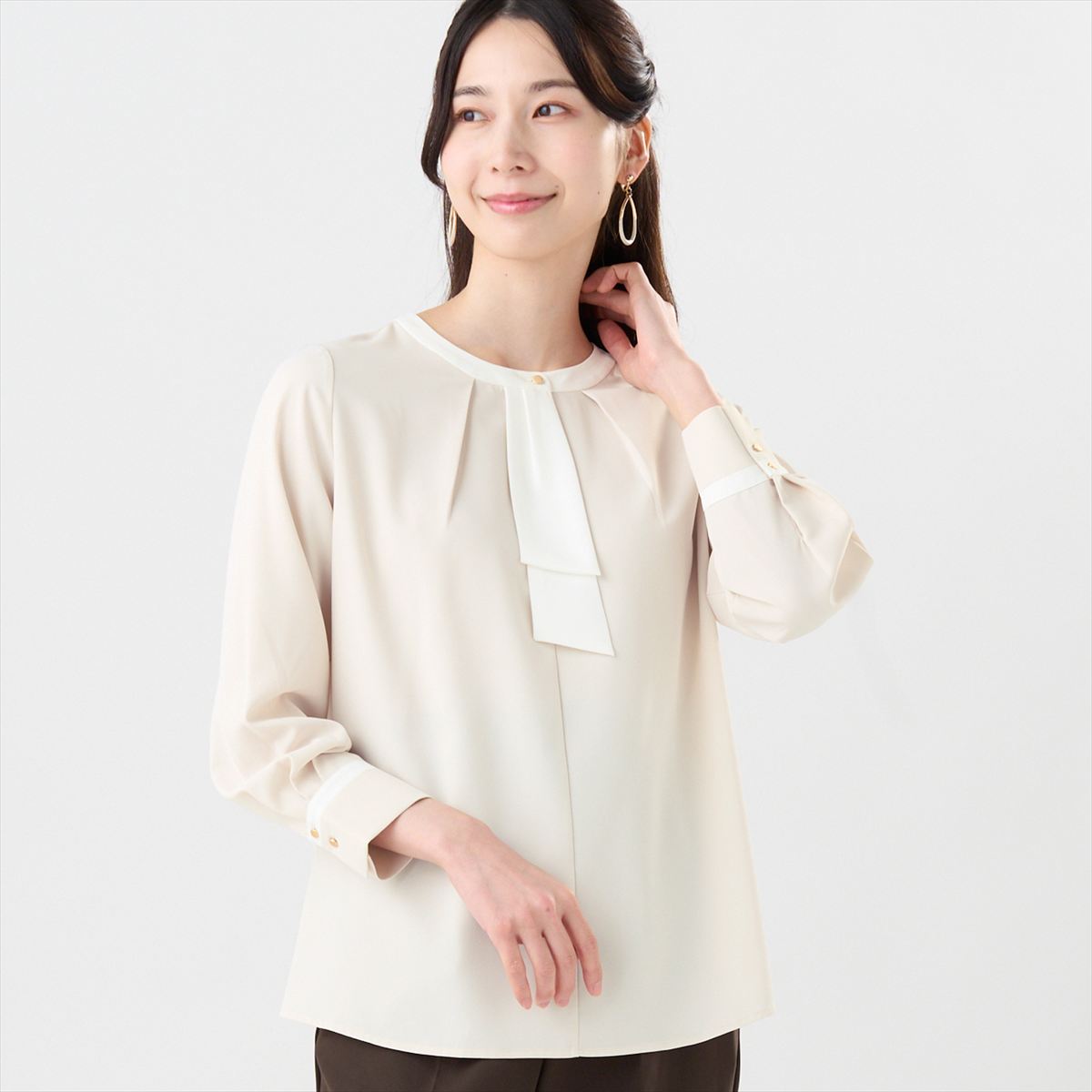 楽天市場】ジョーゼット ボウタイブラウスの通販