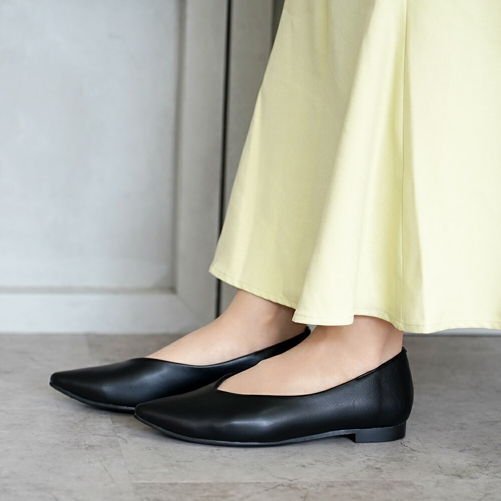 楽天市場】日本製 パンプス 痛くない 柔らかい ローヒール ぺたんこ