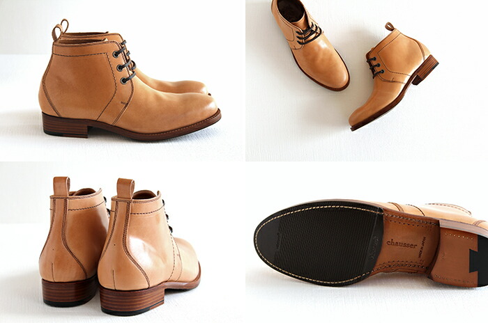 楽天市場】chausser ショセ ナチュラルコードバン チャッカブーツ C