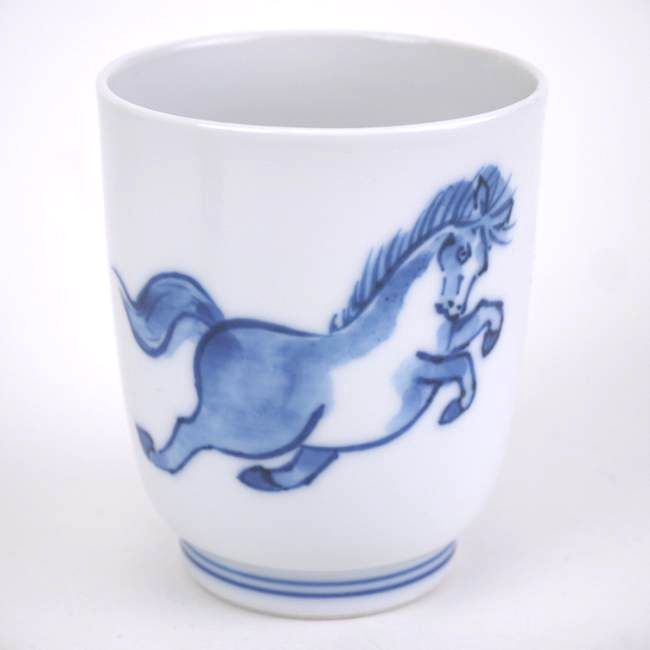 楽天市場】京焼 清水焼 左馬湯呑 芳山（薄呉須） 大 : 京焼清水焼専門