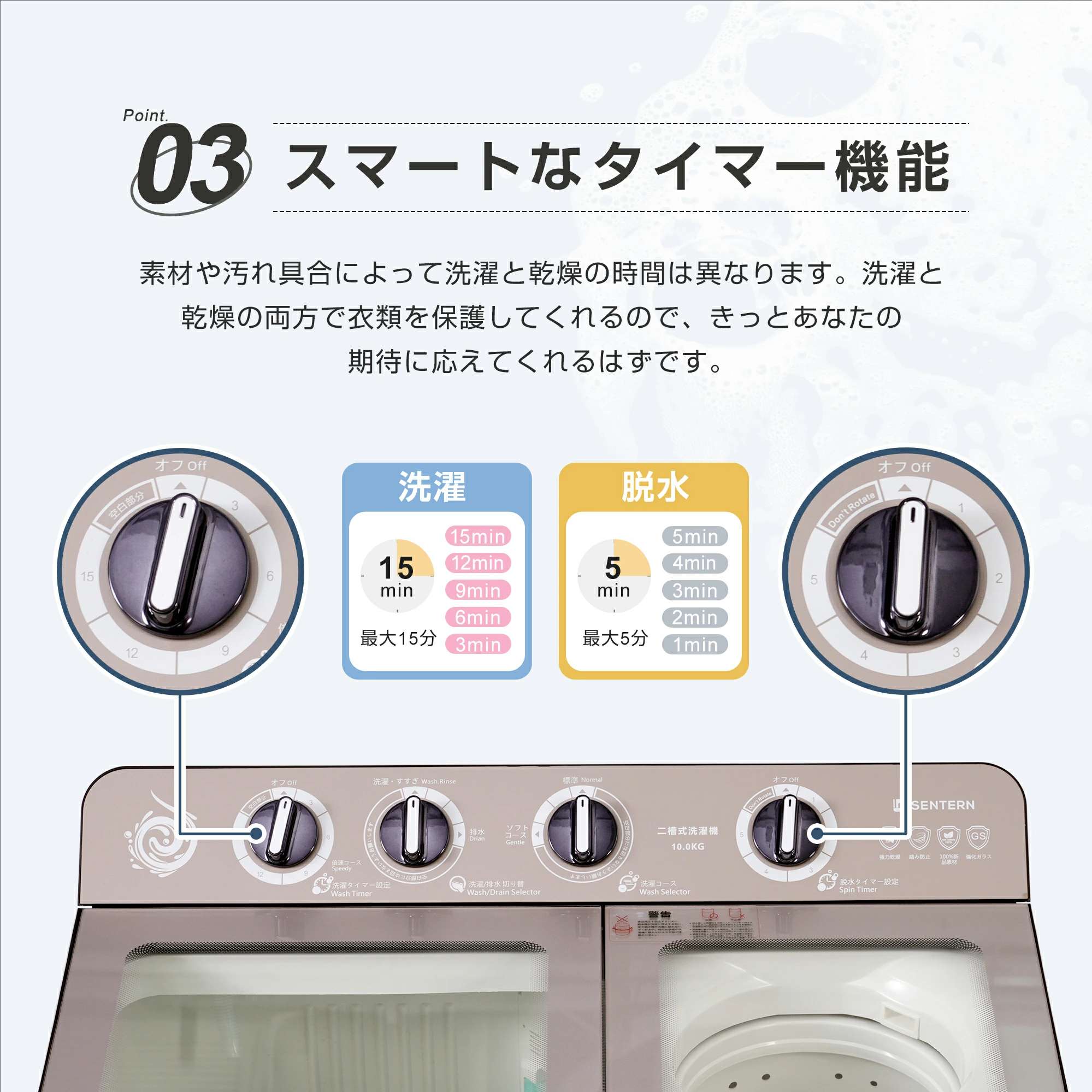 楽天市場】【二槽式】洗濯機 二層式洗濯機 洗濯容量10kg 脱水容量8kg