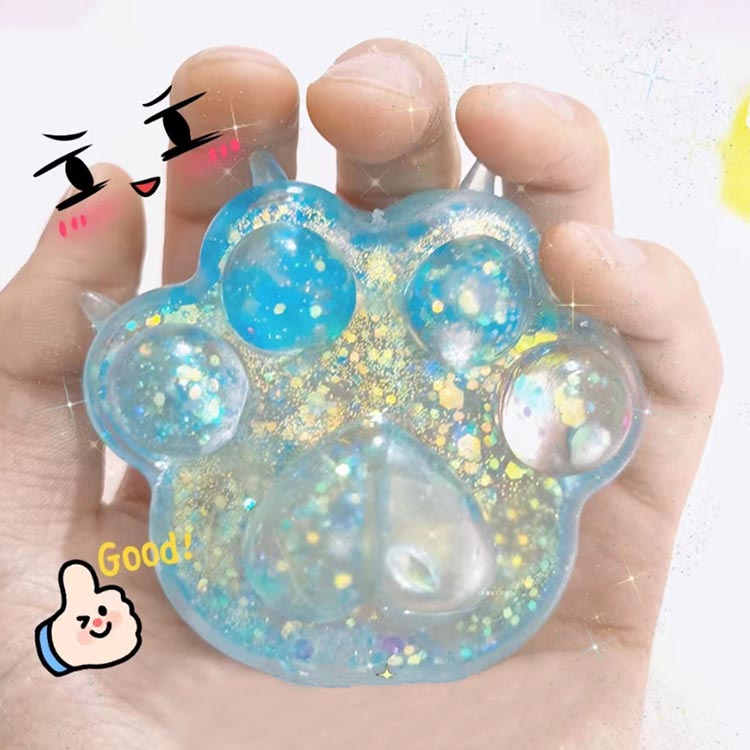 楽天市場】 4点セット スクイーズ プッシュポップ 猫の手 ファンシー