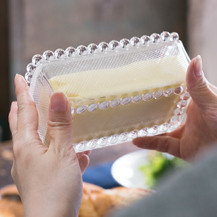 楽天市場】バターケース ガラス おしゃれ レトロ【 バター入れ】 透明