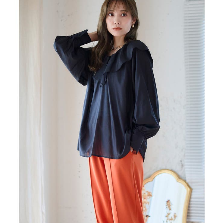 楽天市場】Growing Rich フリル襟ブラウス トップス ブラウス