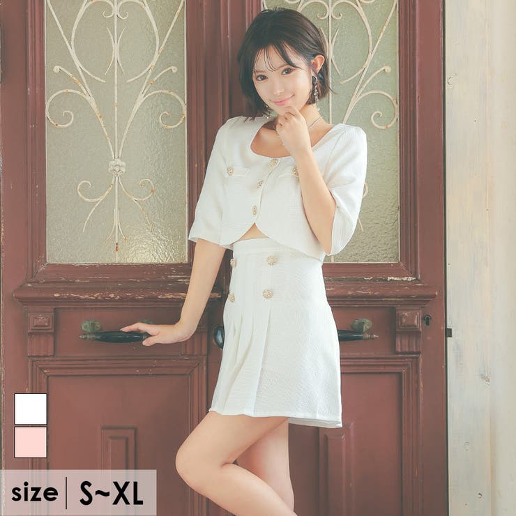 楽天市場】Tika ミニ丈トップス×センタープリーツスカートセットアップ