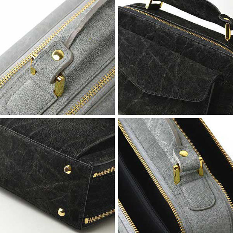 楽天市場】ミニセカンドバッグ ダブルファスナー 小さめ 象皮 象革