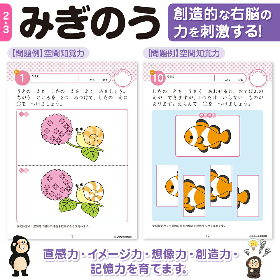 楽天市場】知育玩具のシルバーバック【 七田式・知力ドリル 2歳 3歳 10