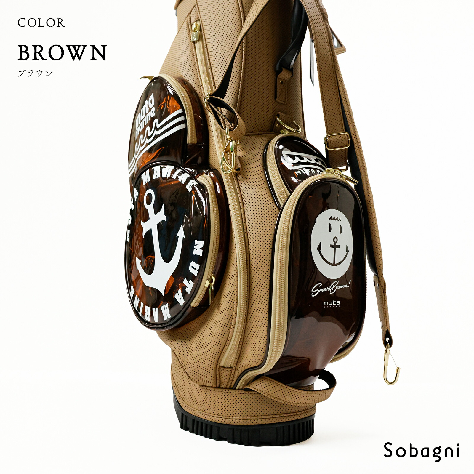 楽天市場】muta marine ムータ ゴルフバッグ 8.5インチパンチング合皮