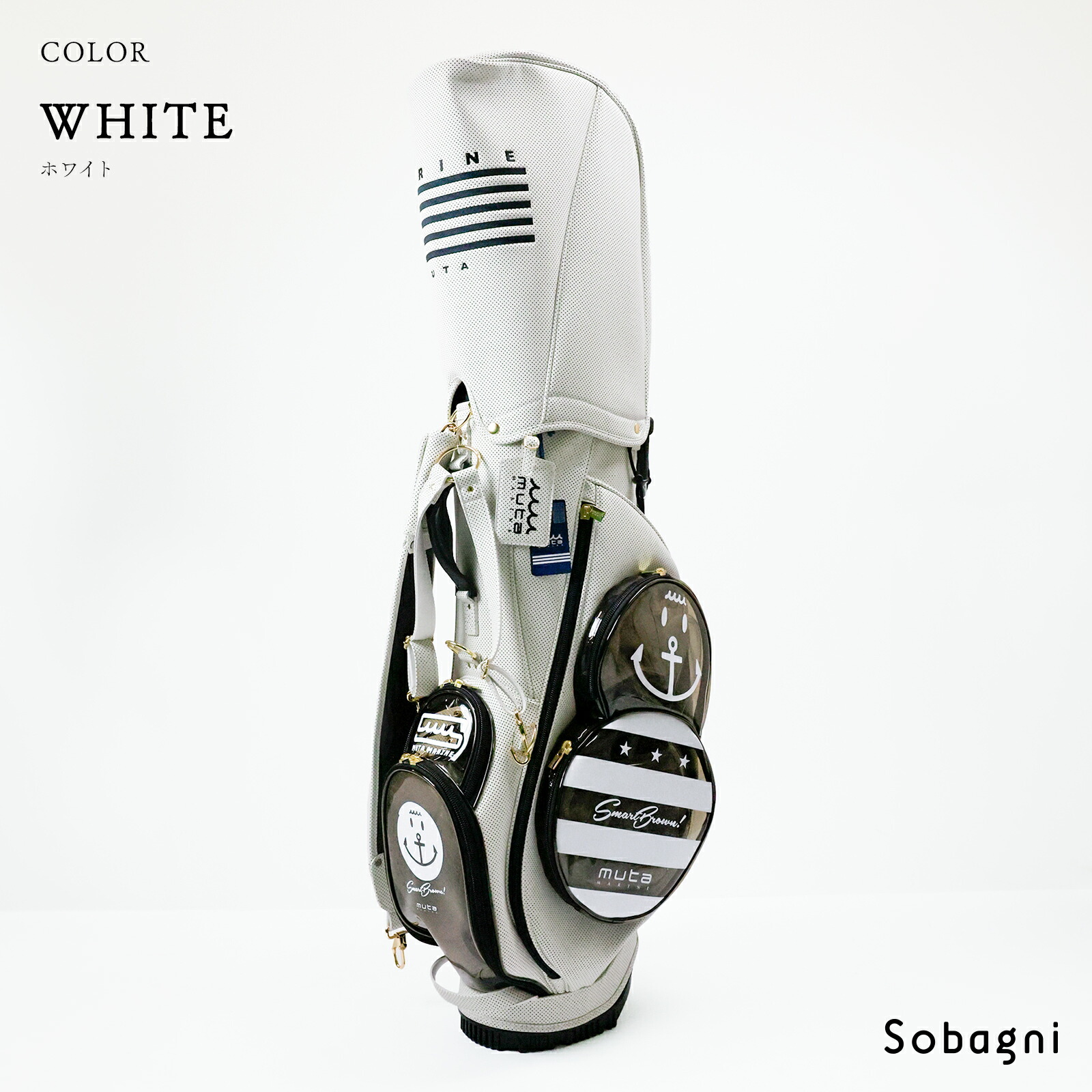 楽天市場】muta marine ムータ ゴルフバッグ 8.5インチパンチング合皮