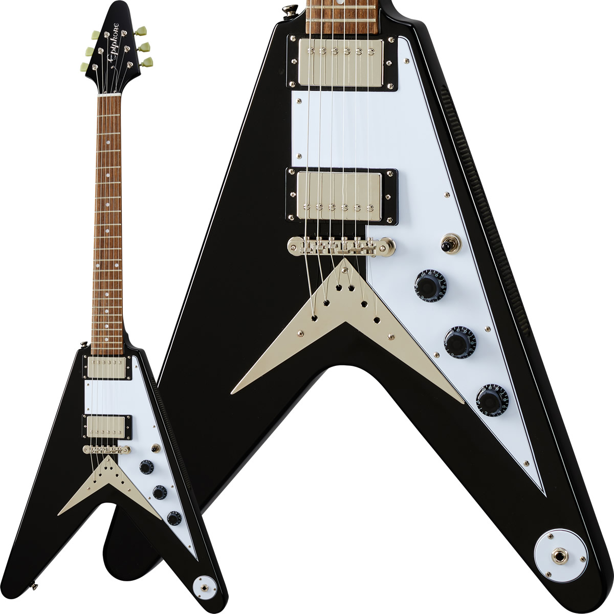楽天市場】Epiphone Flying V (Ebony)【 エピフォン FV フライングV