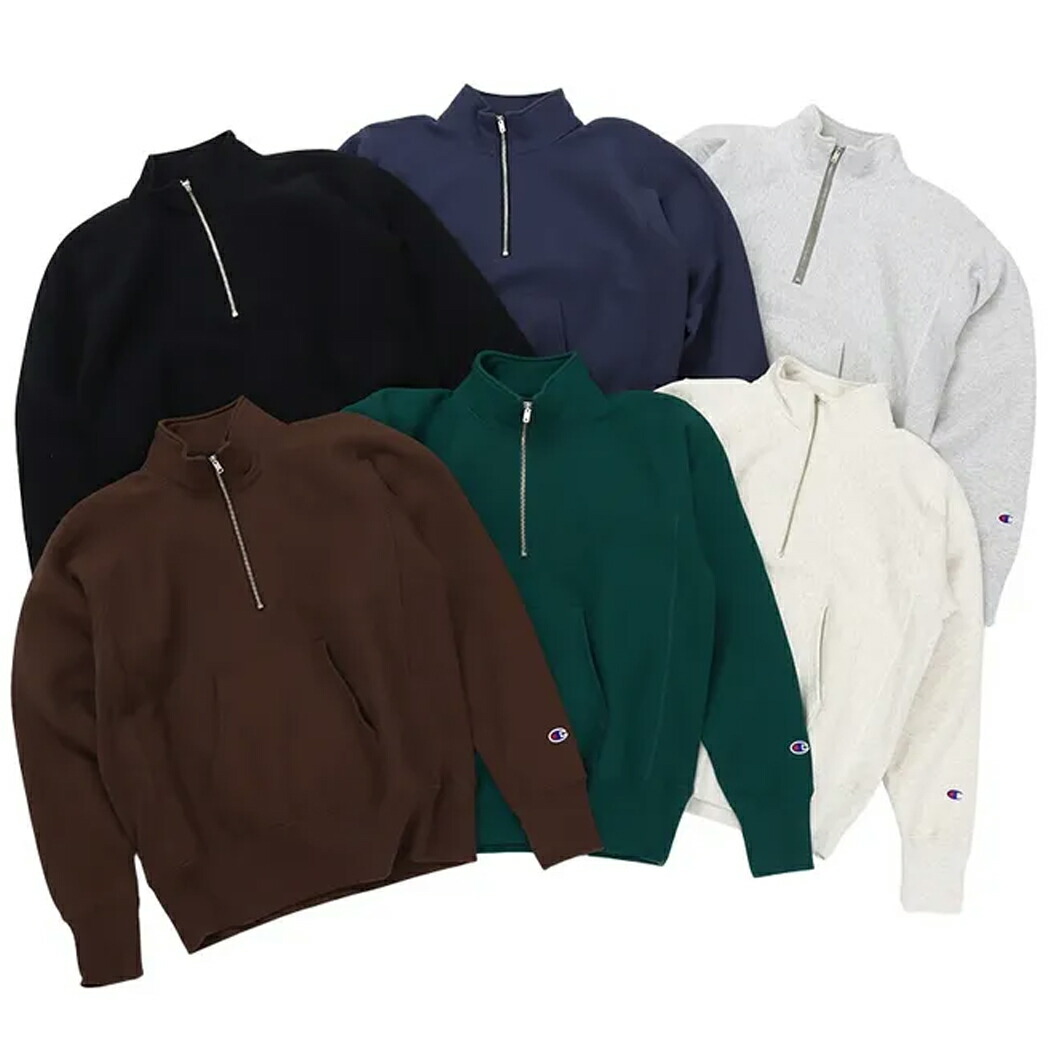 楽天市場】チャンピオン Champion REVERSE WEAVE HALF ZIP SWEATSHIRT