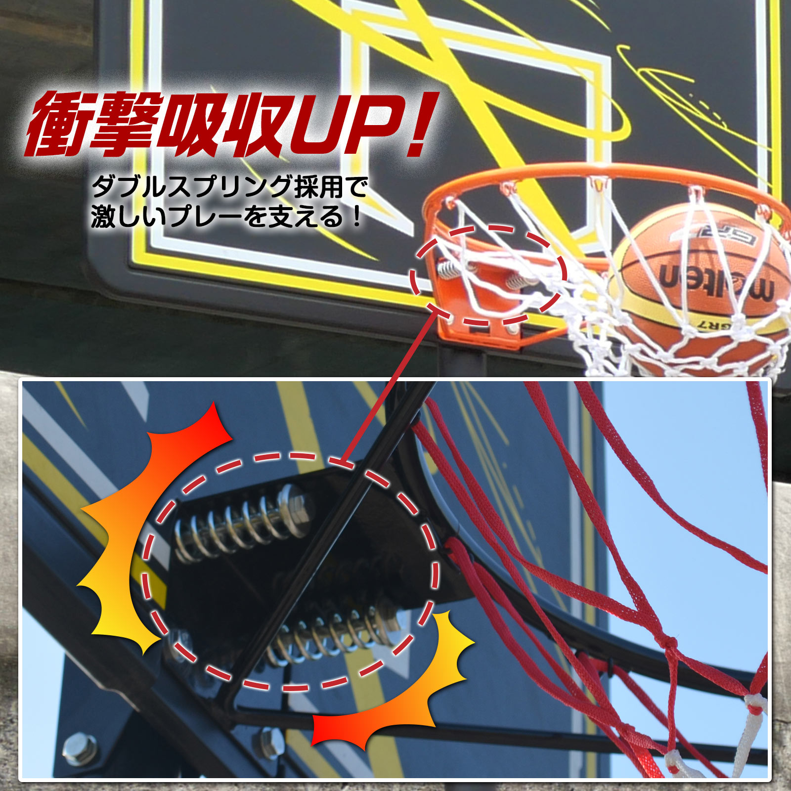 楽天市場】【☆3/1 P11倍&1,000円OFFcp!】バスケットゴール 移動式