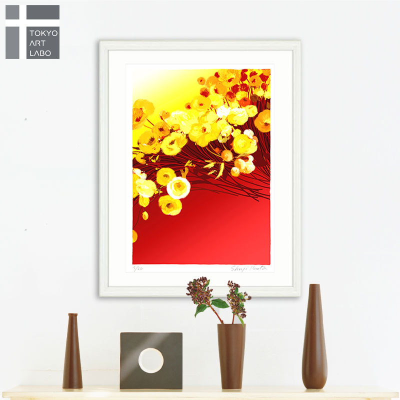 楽天市場】絵画 風水 インテリア 額入り Bouquet de fleurs「花束