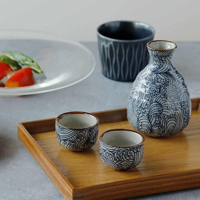 楽天市場】1合徳利 240cc 染付荒波徳利 とっくり 酒器 和食器 おしゃれ