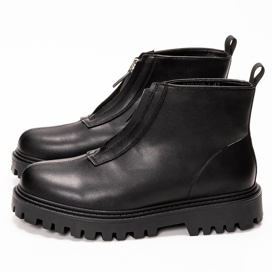 楽天市場】ブーツ メンズ 厚底 ヒール 高め 革靴 身長アップ センター