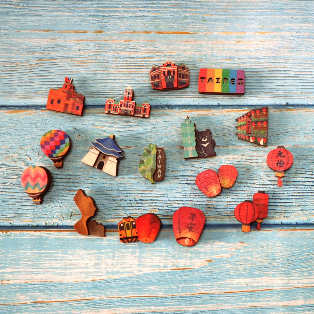 楽天市場】台湾 マグネット 3個入り 13種から選べる 冷蔵庫 木製 磁石