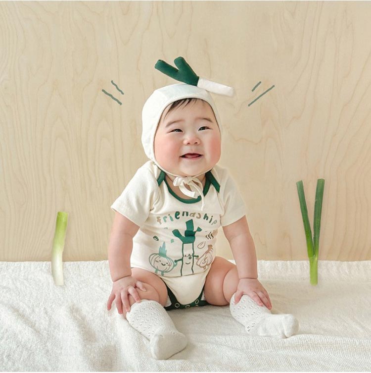 楽天市場】長葱ロンパース ボディースーツ ベビー ロンパース 半袖