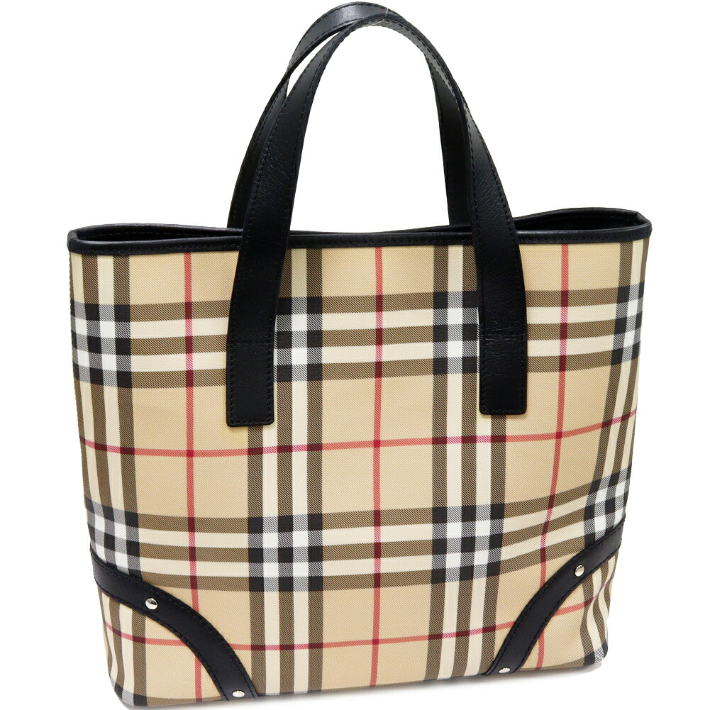 楽天市場】バーバリー トートバッグ ハンドバッグ PVCキャンバス
