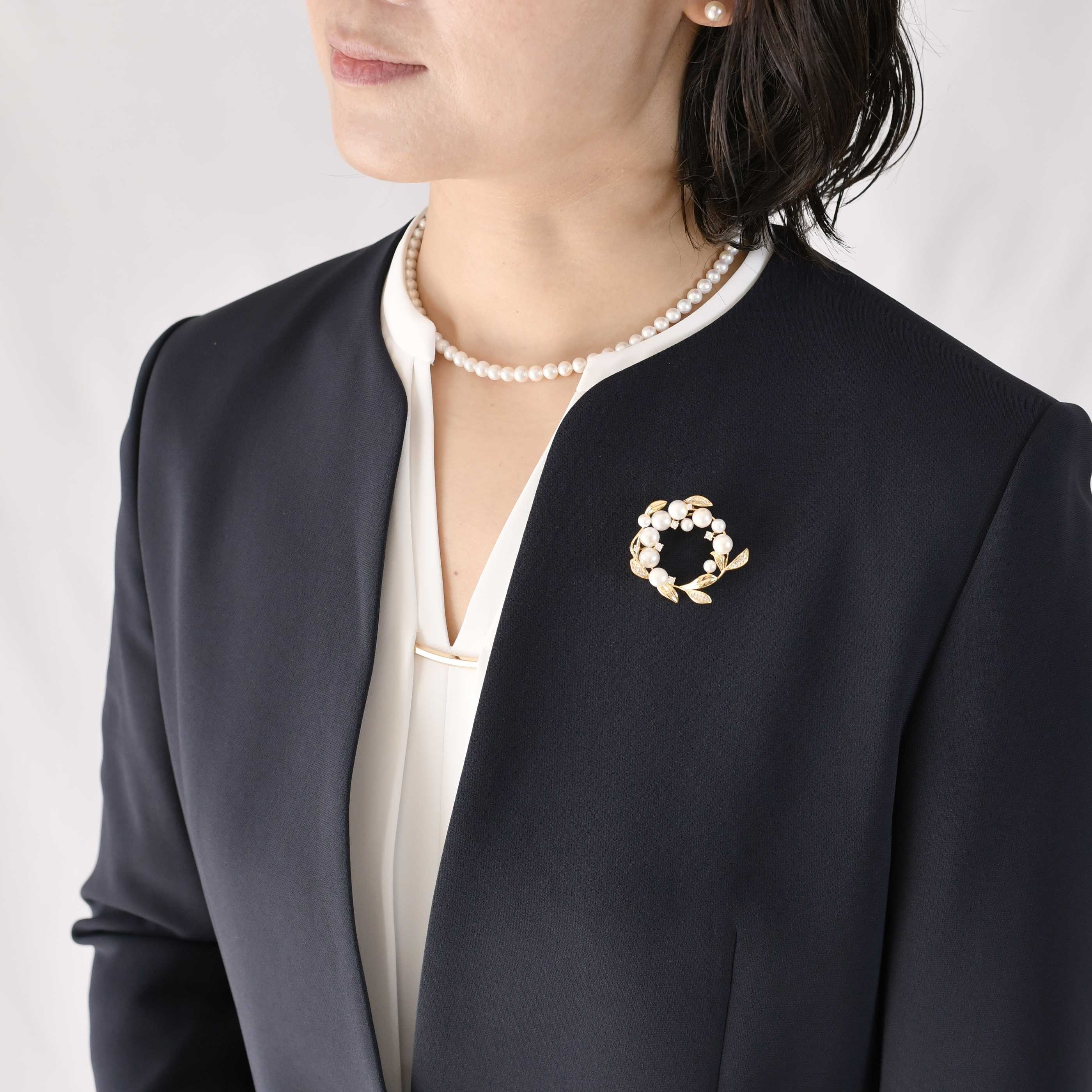 楽天市場】ブローチ 卒業式 パール ブローチ 本真珠 ブローチ パール