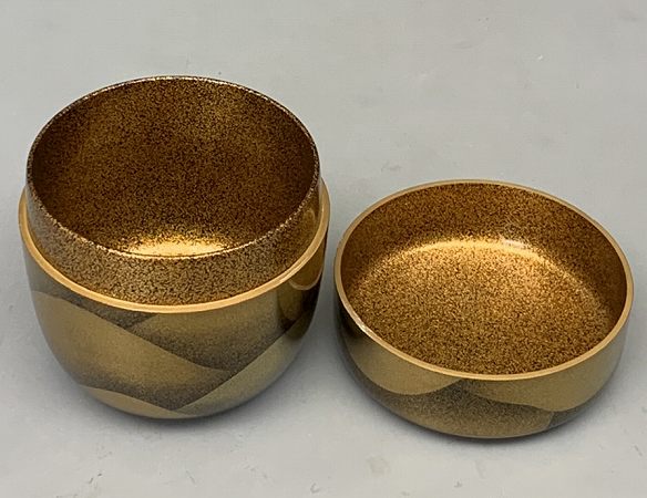 志】輪島塗名工師 和宗陽斉造 菊詰内梨地棗 茶道具 保証