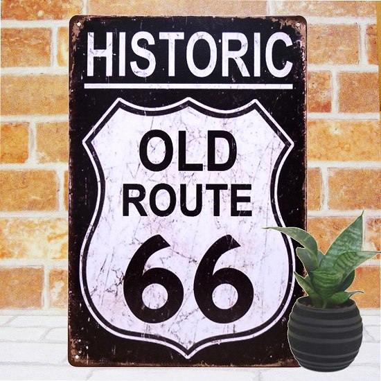 楽天市場】ブリキ看板 ガレージ ルート66 d1 ポスター インテリア